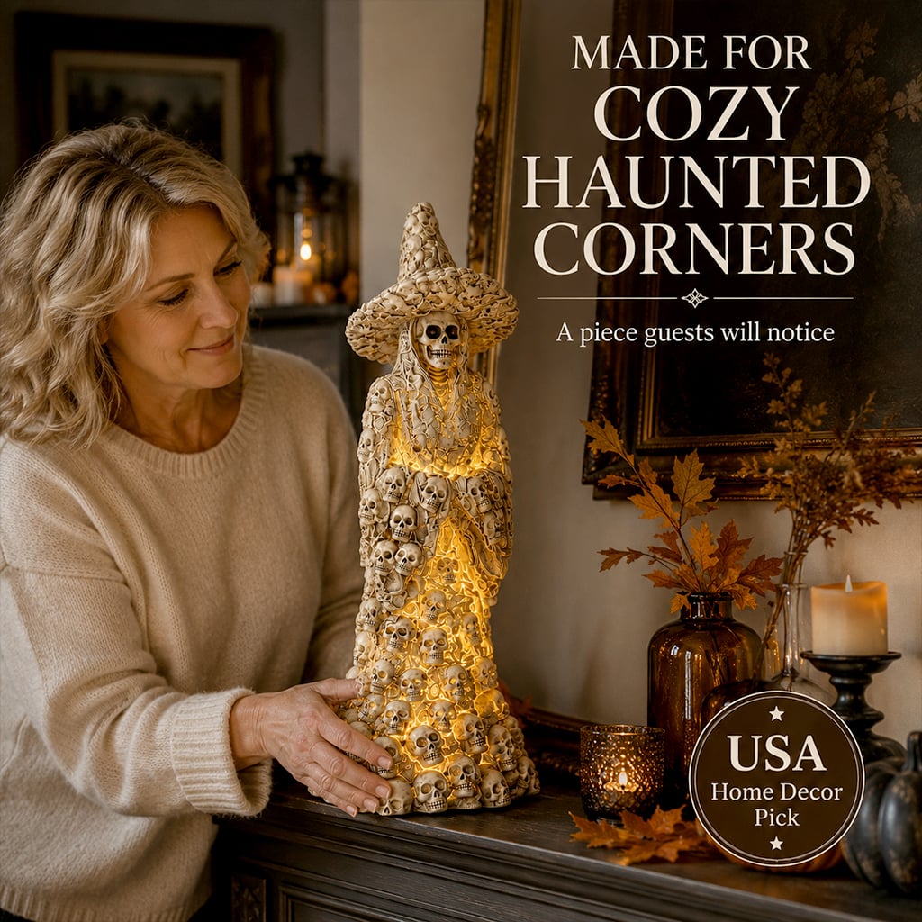 🔥Flash Sale 50% OFF-Skeleton Witch Ornament